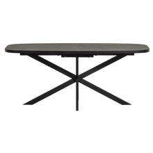 Carica l'immagine nel visualizzatore di Gallery, ARROS DINING TABLE EXTENDABLE 180-220x90CM MDF BLACK