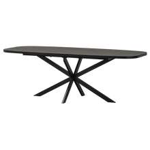 Carica l'immagine nel visualizzatore di Gallery, ARROS DINING TABLE EXTENDABLE 180-220x90CM MDF BLACK