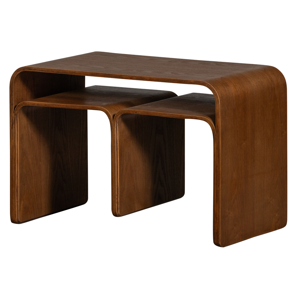 FREY MULTIFUNCTIONAL SIDE TABLE PLYWOOD BROWN
