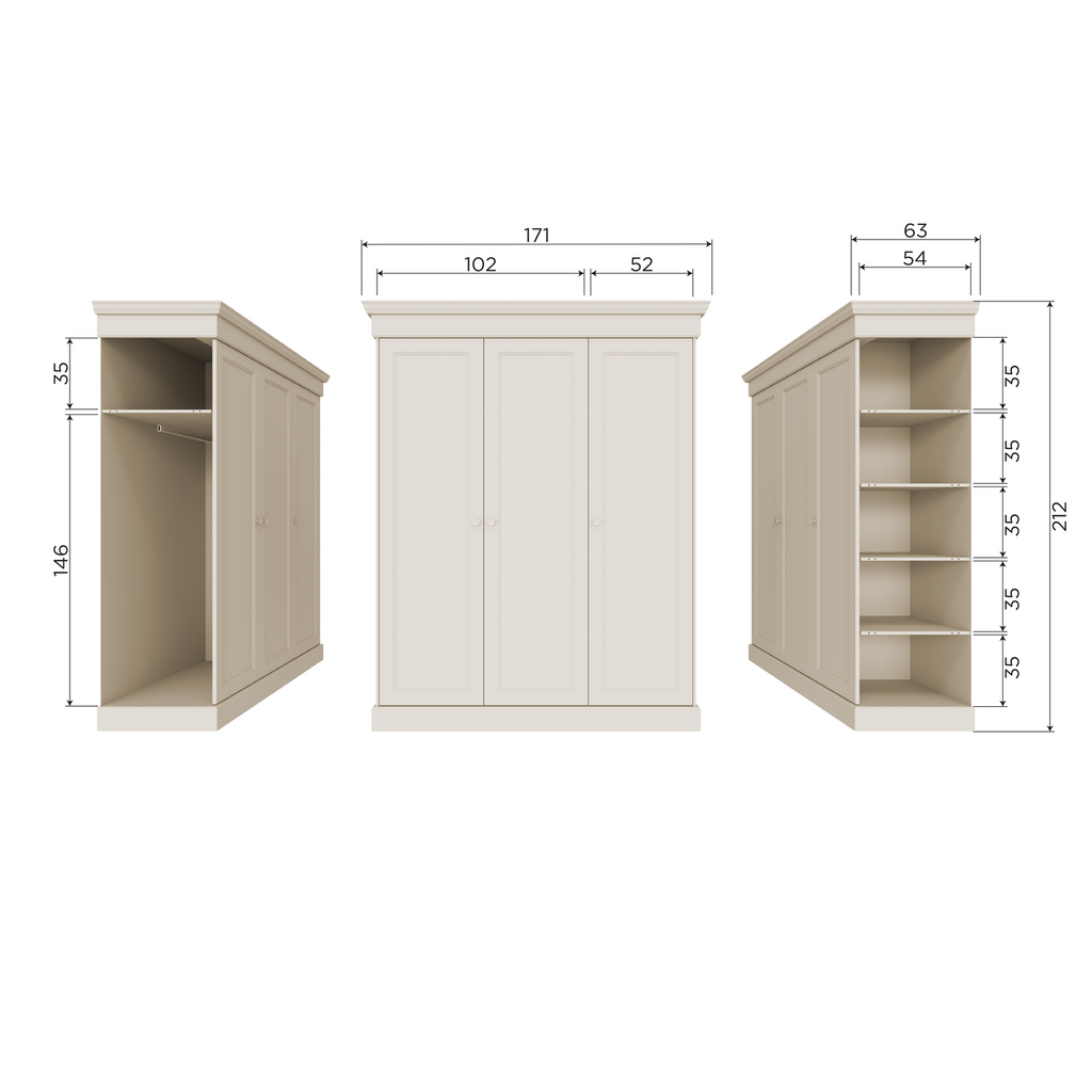 OLIVIA WARDROBE PINE DUST [fsc]