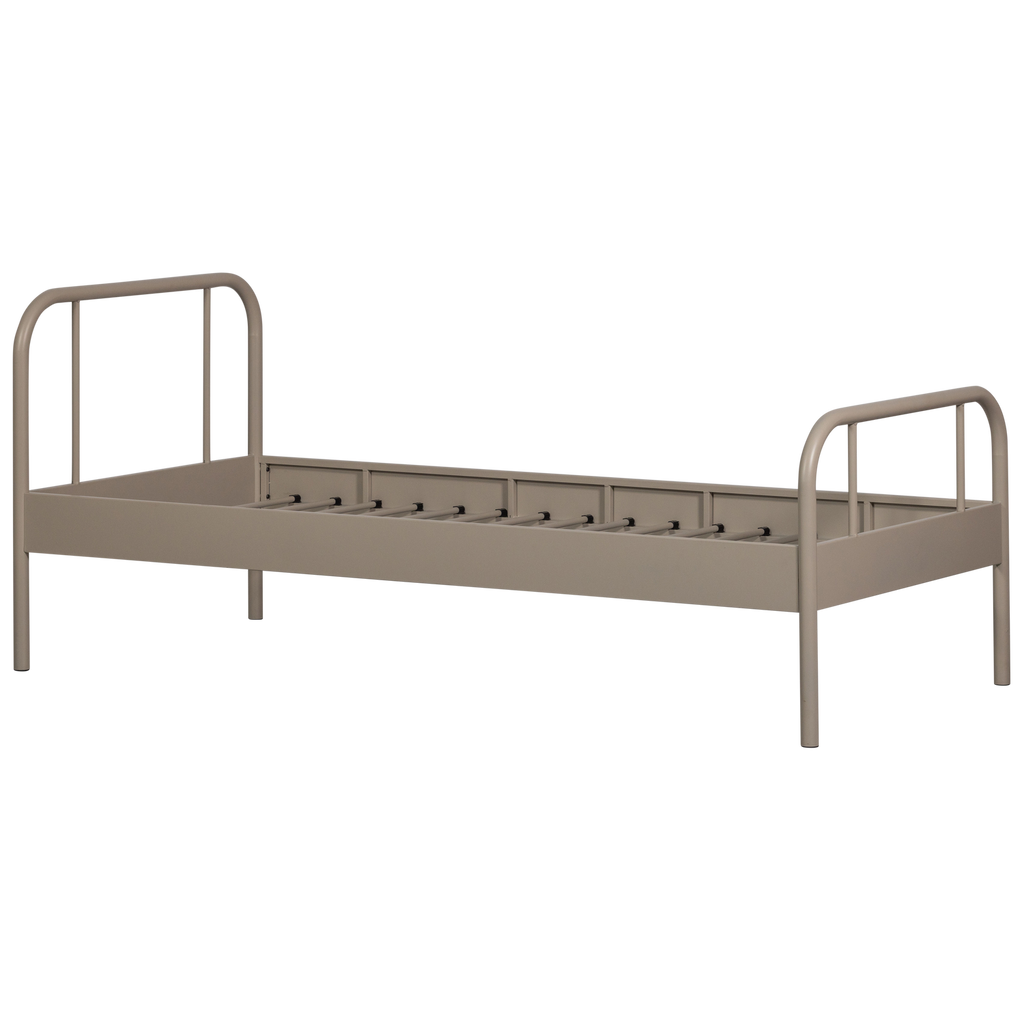 MATA SINGLE BED METAL SAND 90x200CM
