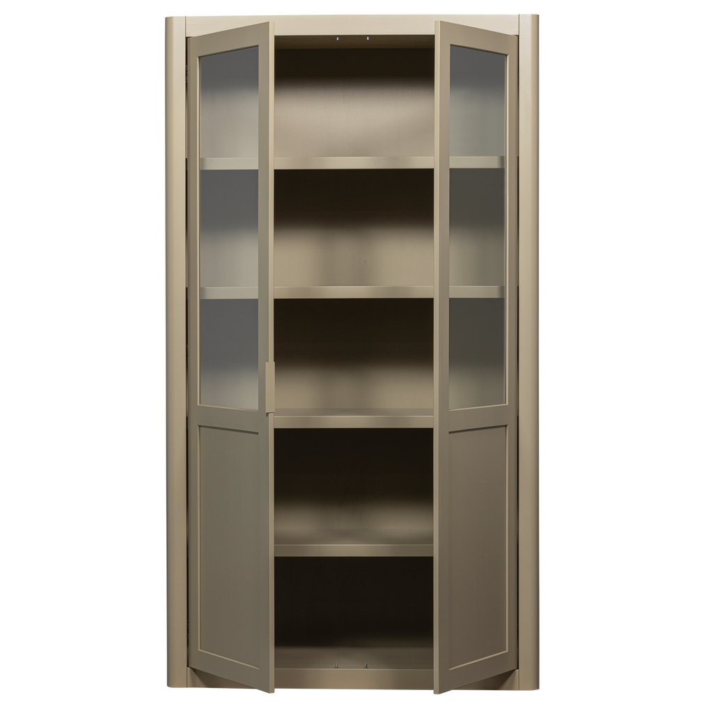 GUNNAR SHOWCABINET PINE MUD [fsc]