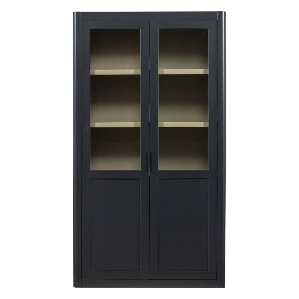 GUNNAR SHOWCABINET PINE MATT BLACK [fsc]