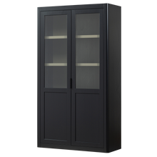 Laden Sie das Bild in den Galerie-Viewer, GUNNAR SHOWCABINET PINE MATT BLACK [fsc]