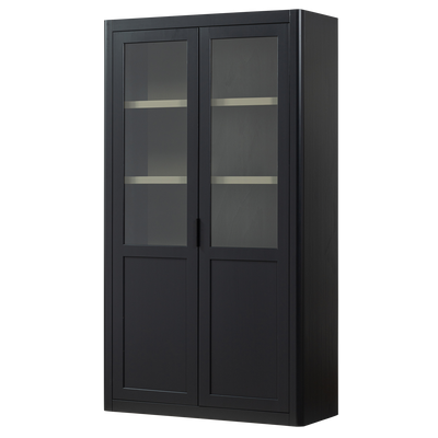 GUNNAR SHOWCABINET PINE MATT BLACK [fsc]