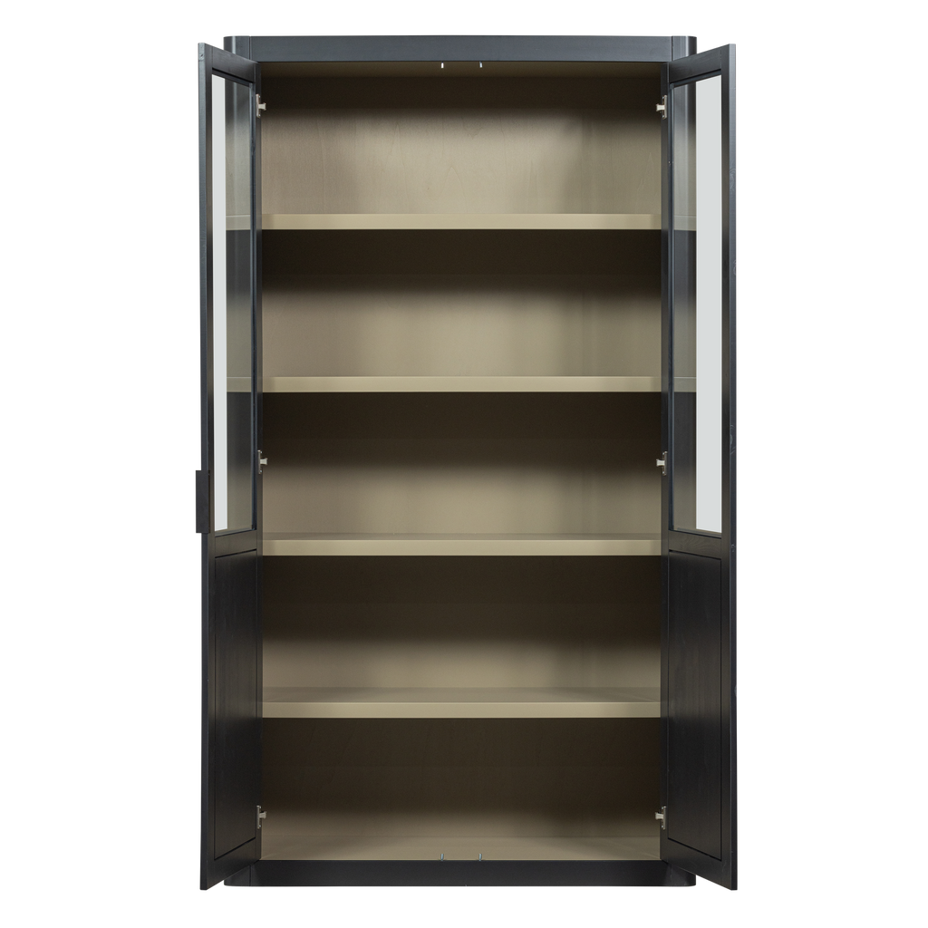 GUNNAR SHOWCABINET PINE MATT BLACK [fsc]