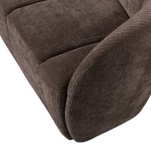 Laden Sie das Bild in den Galerie-Viewer, MOJO 2-SEATER BENCH RIGHT RIB FABRIC BROWN