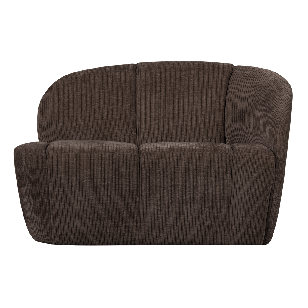 MOJO 2-SEATER BENCH RIGHT RIB FABRIC BROWN