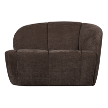 Laden Sie das Bild in den Galerie-Viewer, MOJO 2-SEATER BENCH RIGHT RIB FABRIC BROWN