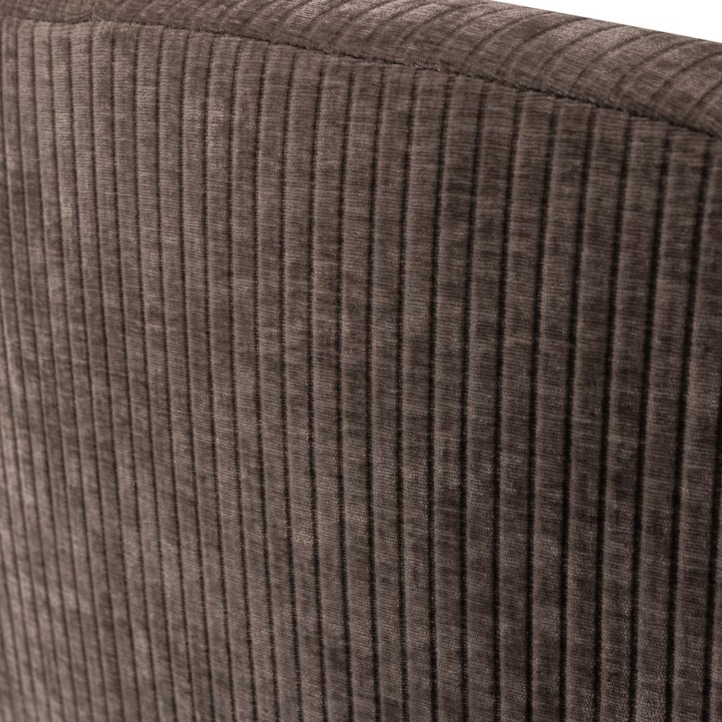 MOJO 2-SEATER BENCH RIGHT RIB FABRIC BROWN