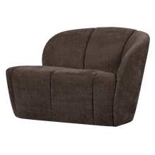 Laden Sie das Bild in den Galerie-Viewer, MOJO 2-SEATER BENCH RIGHT RIB FABRIC BROWN