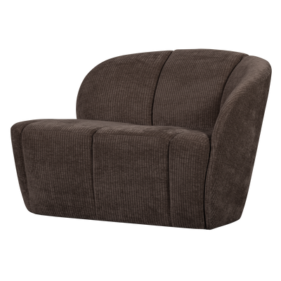 MOJO 2-SEATER BENCH RIGHT RIB FABRIC BROWN