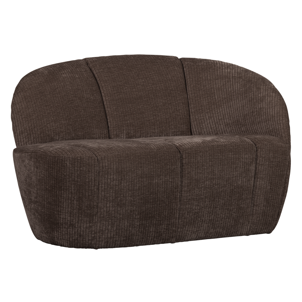 MOJO 2-SEATER BENCH RIGHT RIB FABRIC BROWN