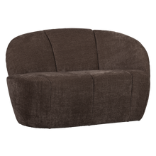 Laden Sie das Bild in den Galerie-Viewer, MOJO 2-SEATER BENCH RIGHT RIB FABRIC BROWN