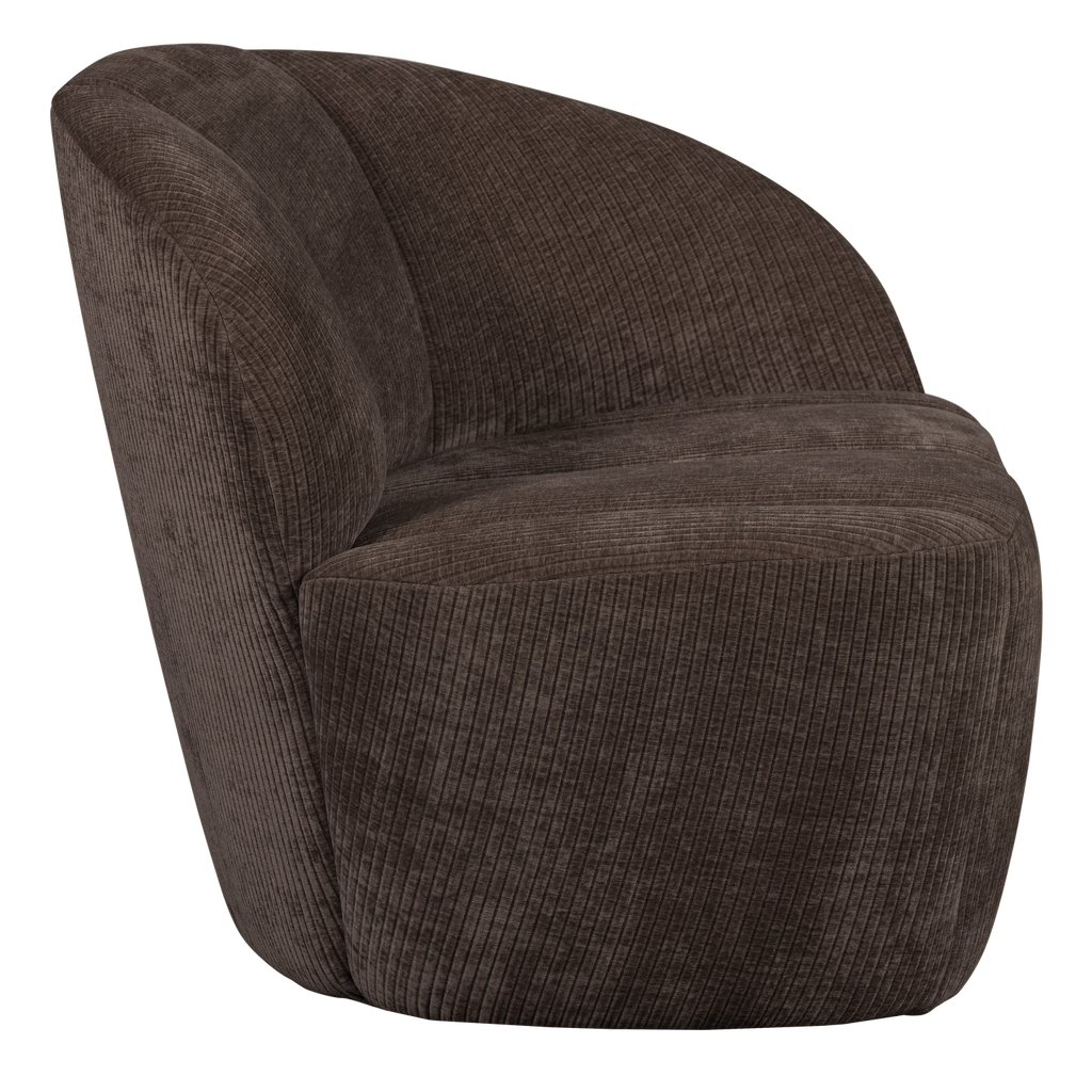 MOJO 2-SEATER BENCH RIGHT RIB FABRIC BROWN