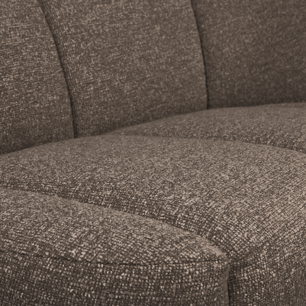 MOJO 2-SEATER BENCH RIGHT BOUCLE BROWN MELANGE