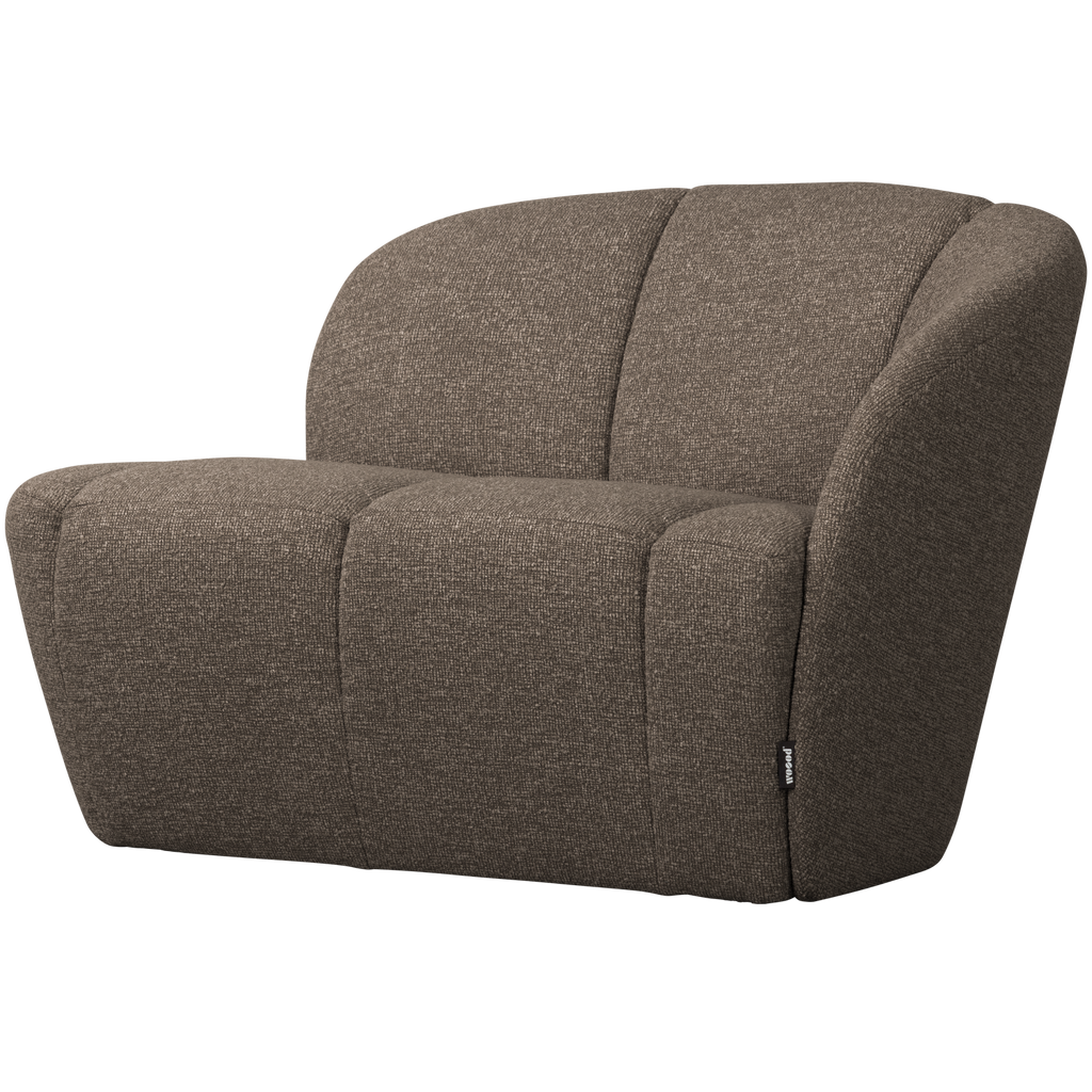 MOJO 2-SEATER BENCH RIGHT BOUCLE BROWN MELANGE