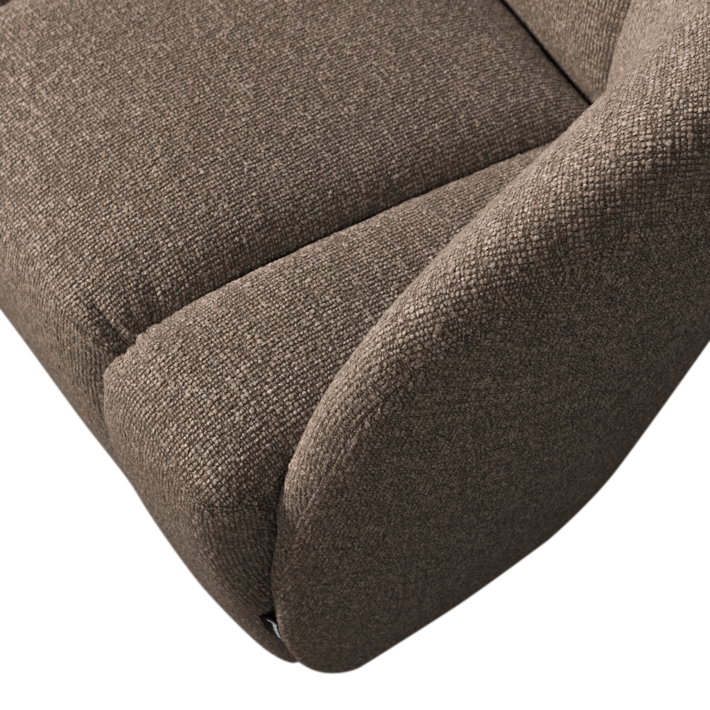 MOJO 2-SEATER BENCH RIGHT BOUCLE BROWN MELANGE