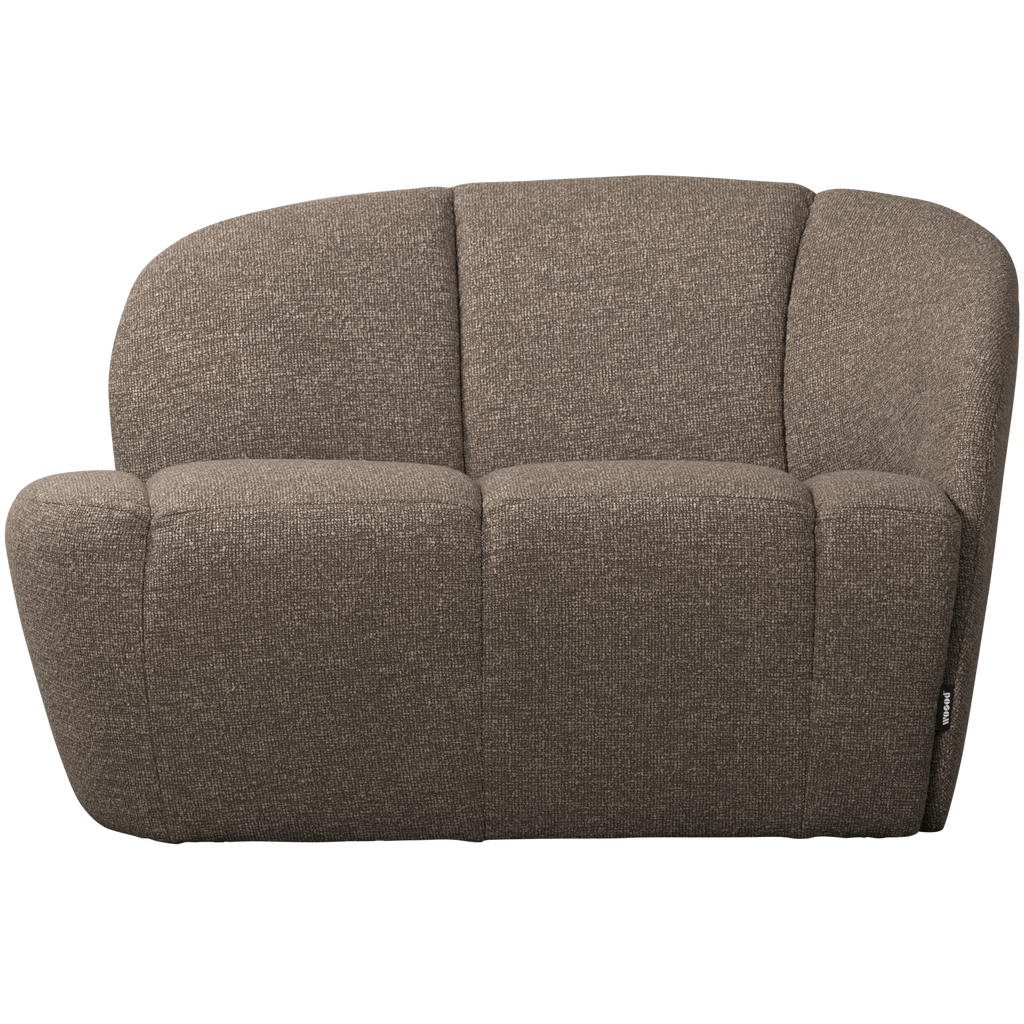 MOJO 2-SEATER BENCH RIGHT BOUCLE BROWN MELANGE