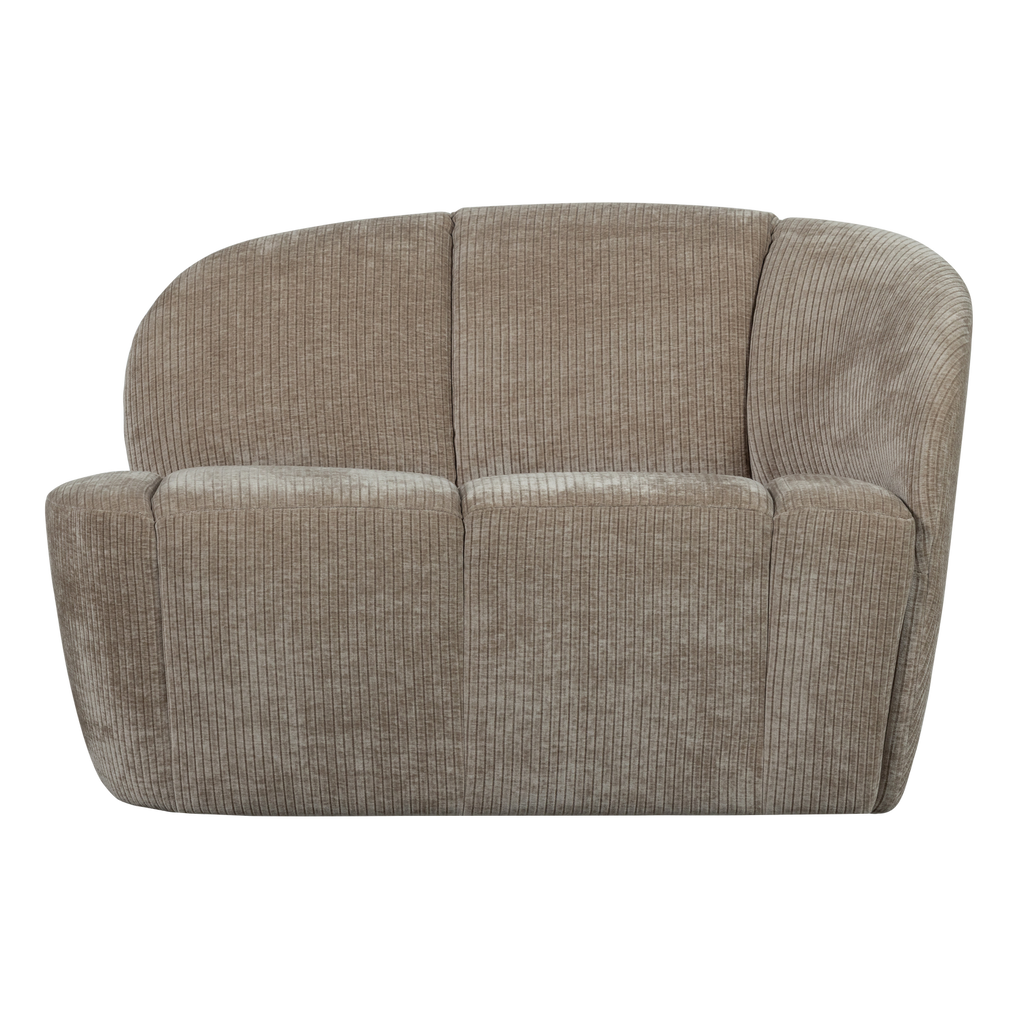 MOJO 2-SEATER BENCH RIGHT RIB FABRIC DARK SAND