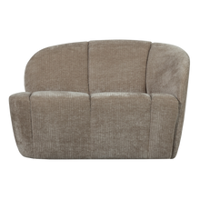 Laden Sie das Bild in den Galerie-Viewer, MOJO 2-SEATER BENCH RIGHT RIB FABRIC DARK SAND