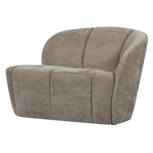Laden Sie das Bild in den Galerie-Viewer, MOJO 2-SEATER BENCH RIGHT RIB FABRIC DARK SAND