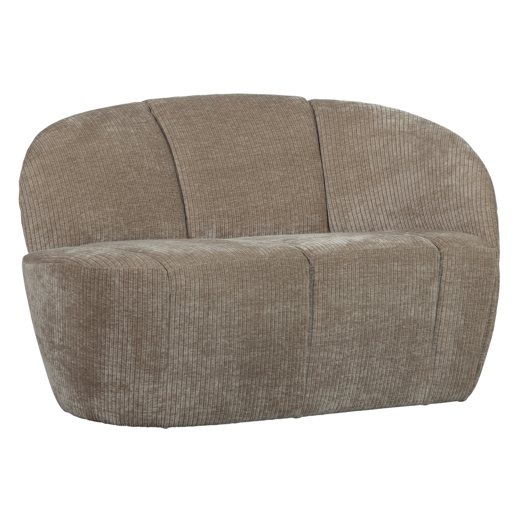 MOJO 2-SEATER BENCH RIGHT RIB FABRIC DARK SAND