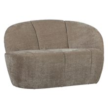 Laden Sie das Bild in den Galerie-Viewer, MOJO 2-SEATER BENCH RIGHT RIB FABRIC DARK SAND