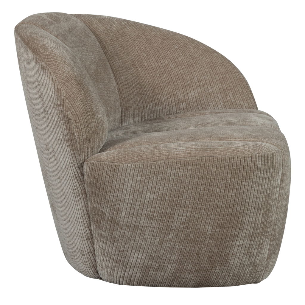 MOJO 2-SEATER BENCH RIGHT RIB FABRIC DARK SAND