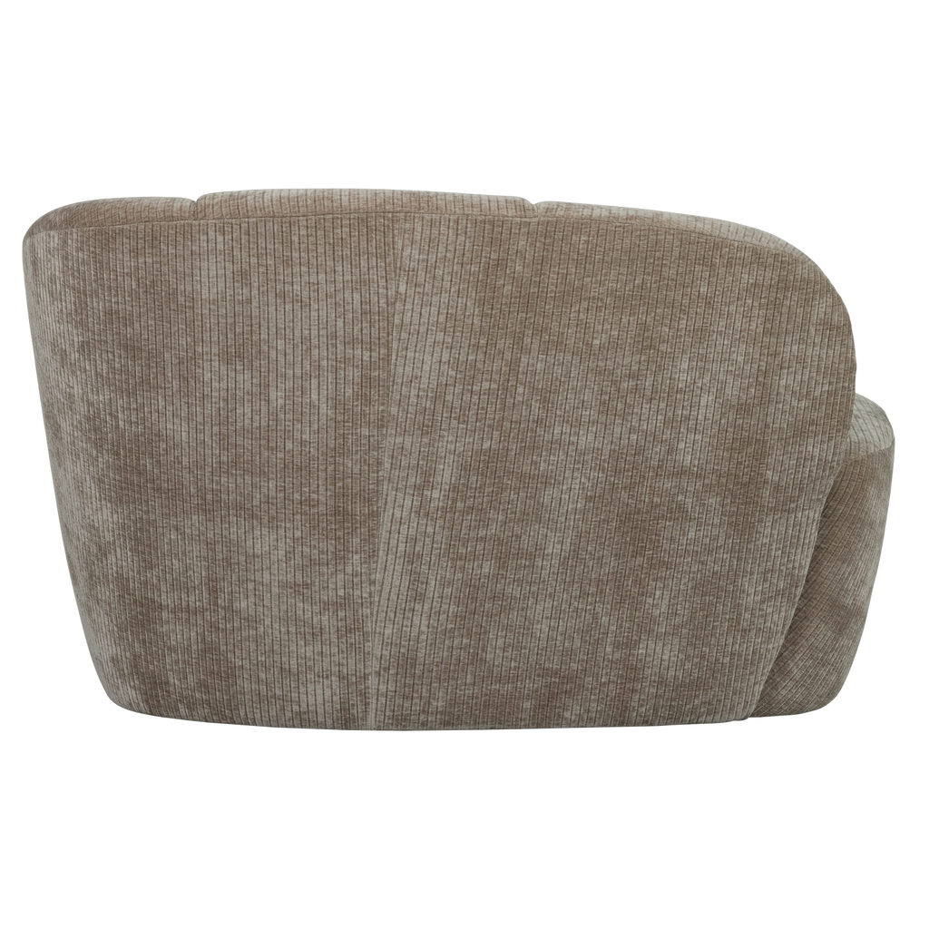 MOJO 2-SEATER BENCH RIGHT RIB FABRIC DARK SAND