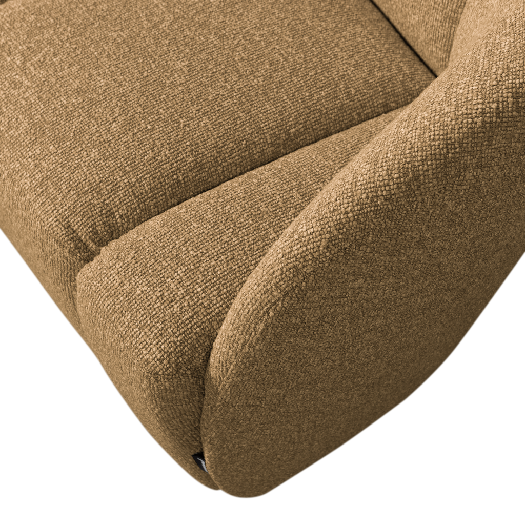 MOJO 2-SEATER BENCH RIGHT BOUCLE YELLOW/BROWN MELANGE