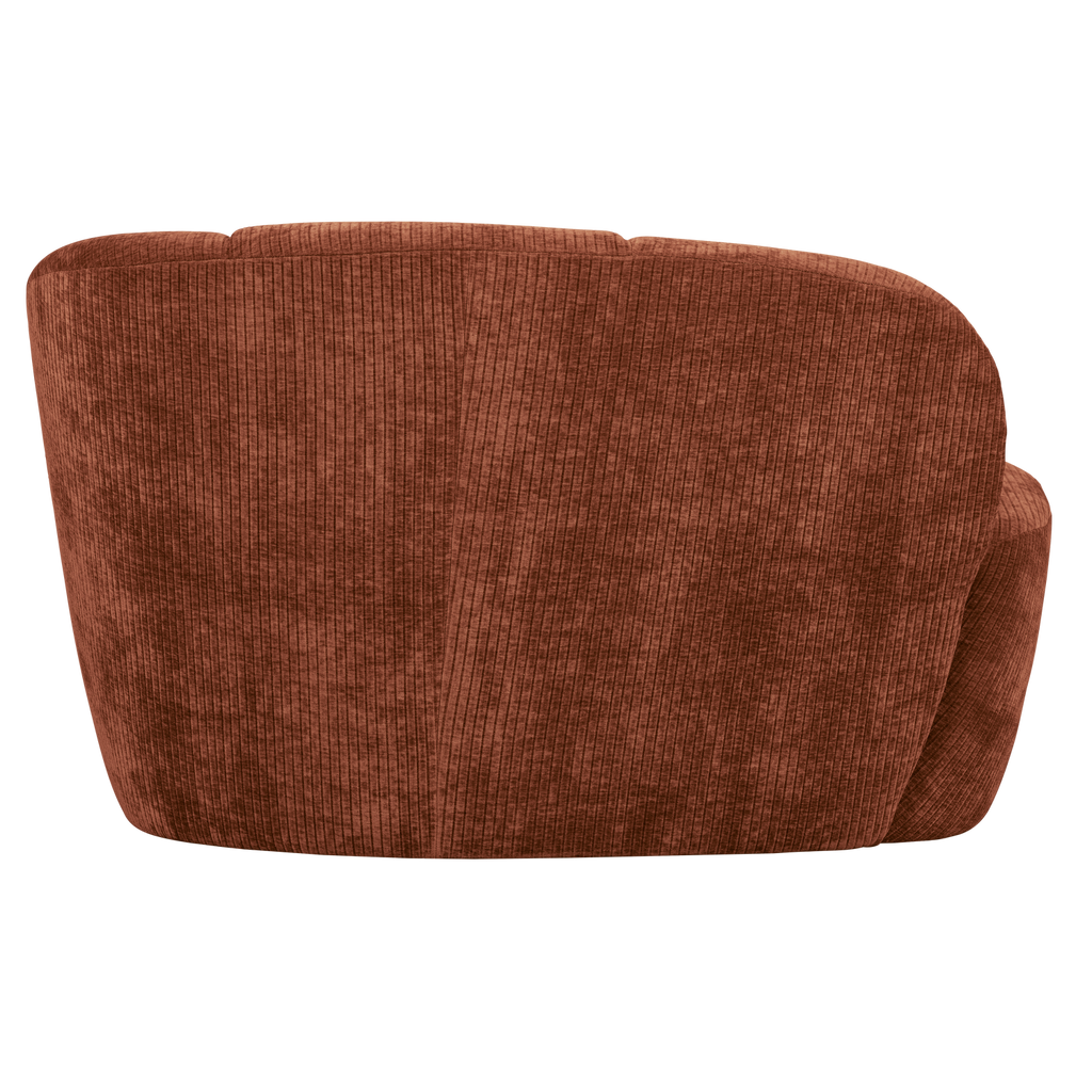 MOJO 2-SEATER BENCH RIGHT RIB FABRIC RUST BROWN