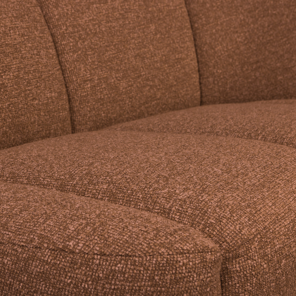 MOJO 2-SEATER BENCH RIGHT BOUCLE RUST BROWN MELANGE