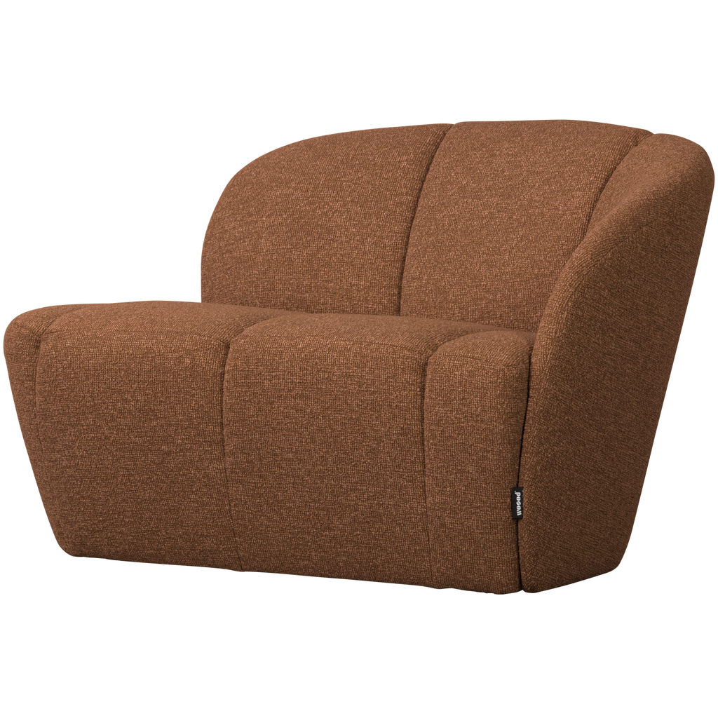 MOJO 2-SEATER BENCH RIGHT BOUCLE RUST BROWN MELANGE