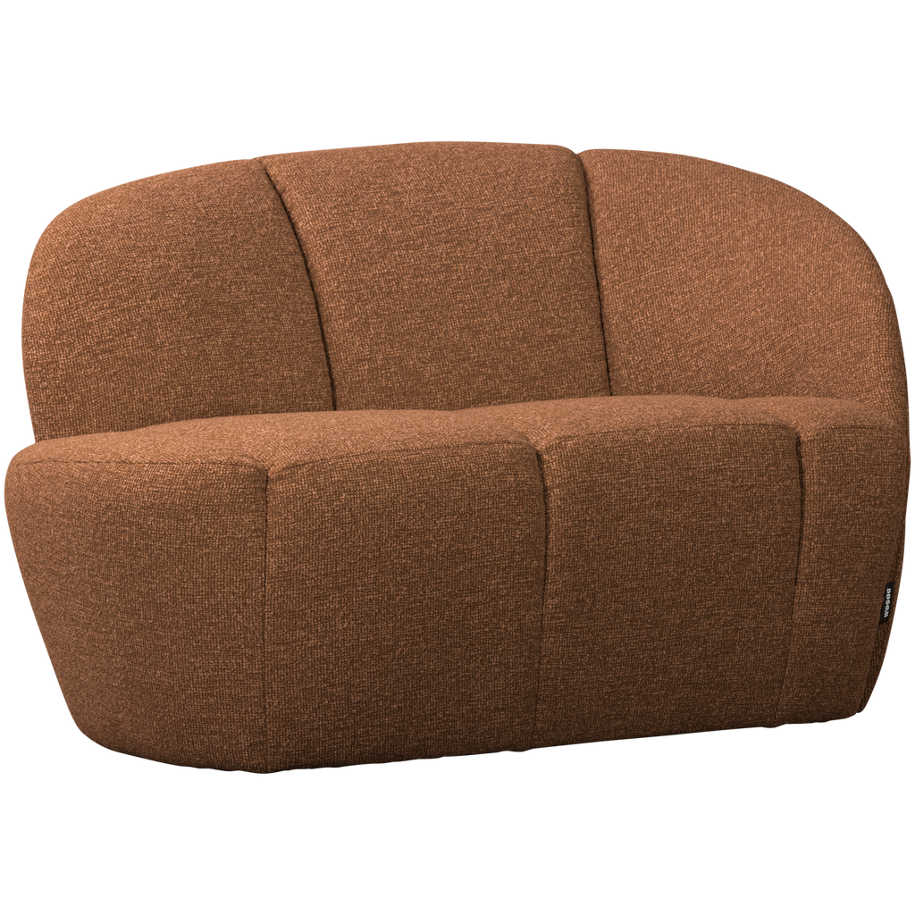 MOJO 2-SEATER BENCH RIGHT BOUCLE RUST BROWN MELANGE