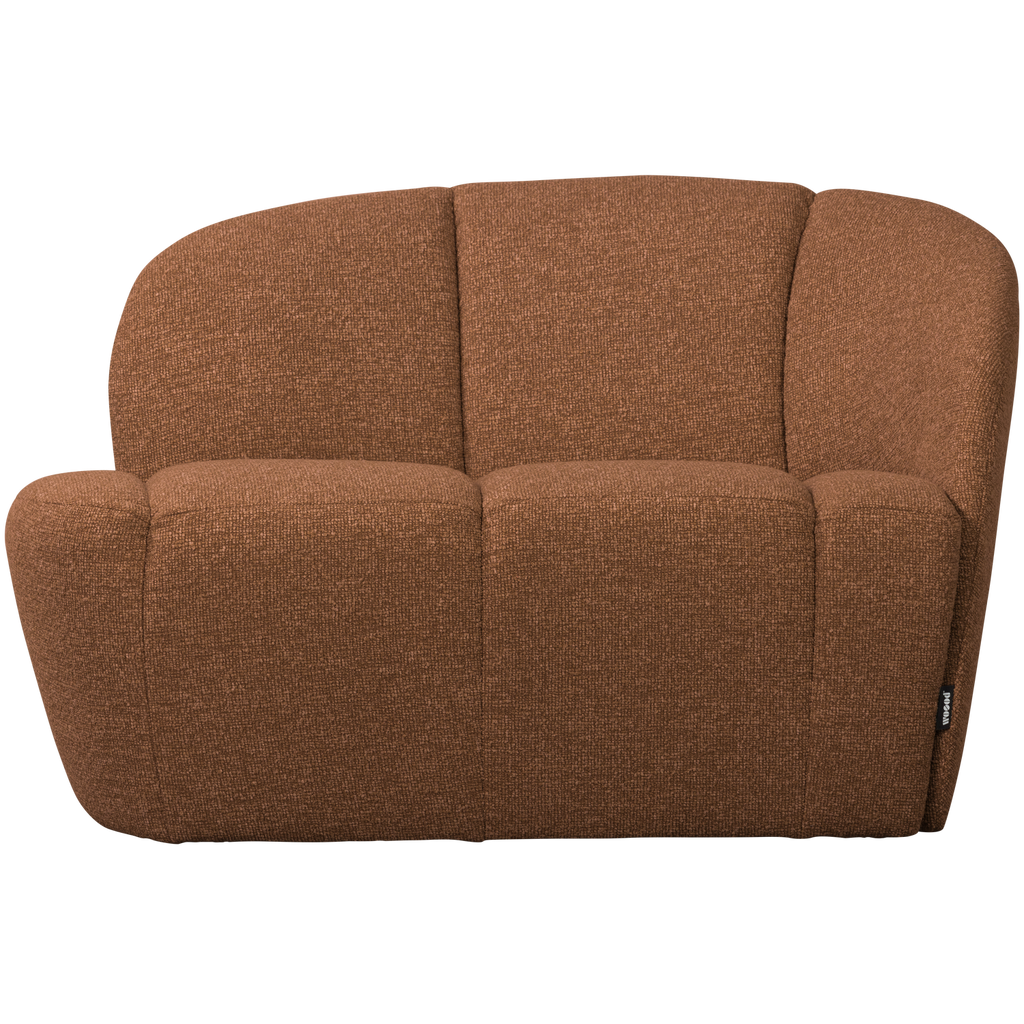 MOJO 2-SEATER BENCH RIGHT BOUCLE RUST BROWN MELANGE