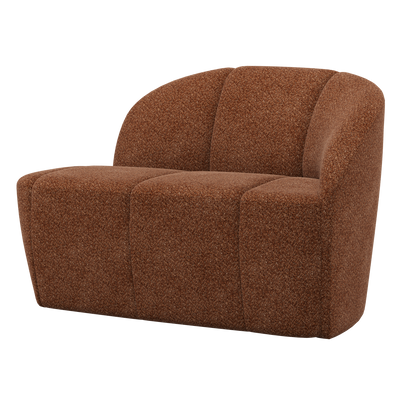MOJO 2-SEATER BENCH RIGHT WOOLLY RUST BROWN