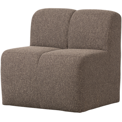 MOJO DINING BENCH 84CM WITH BACKREST BOUCLE BROWN MELANGE