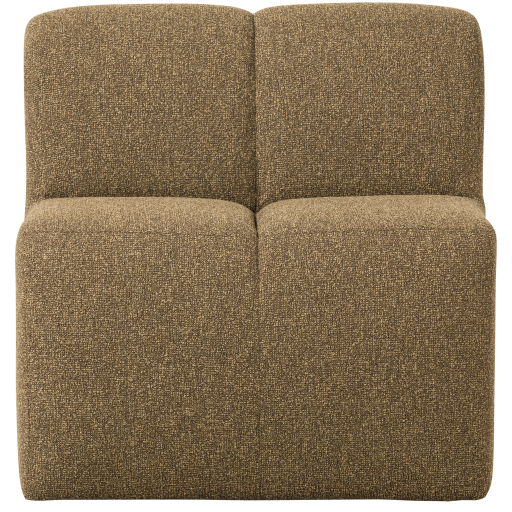 MOJO DINING BENCH 84CM BACKREST BOUCLE YELLOW/BROWN MELANGE