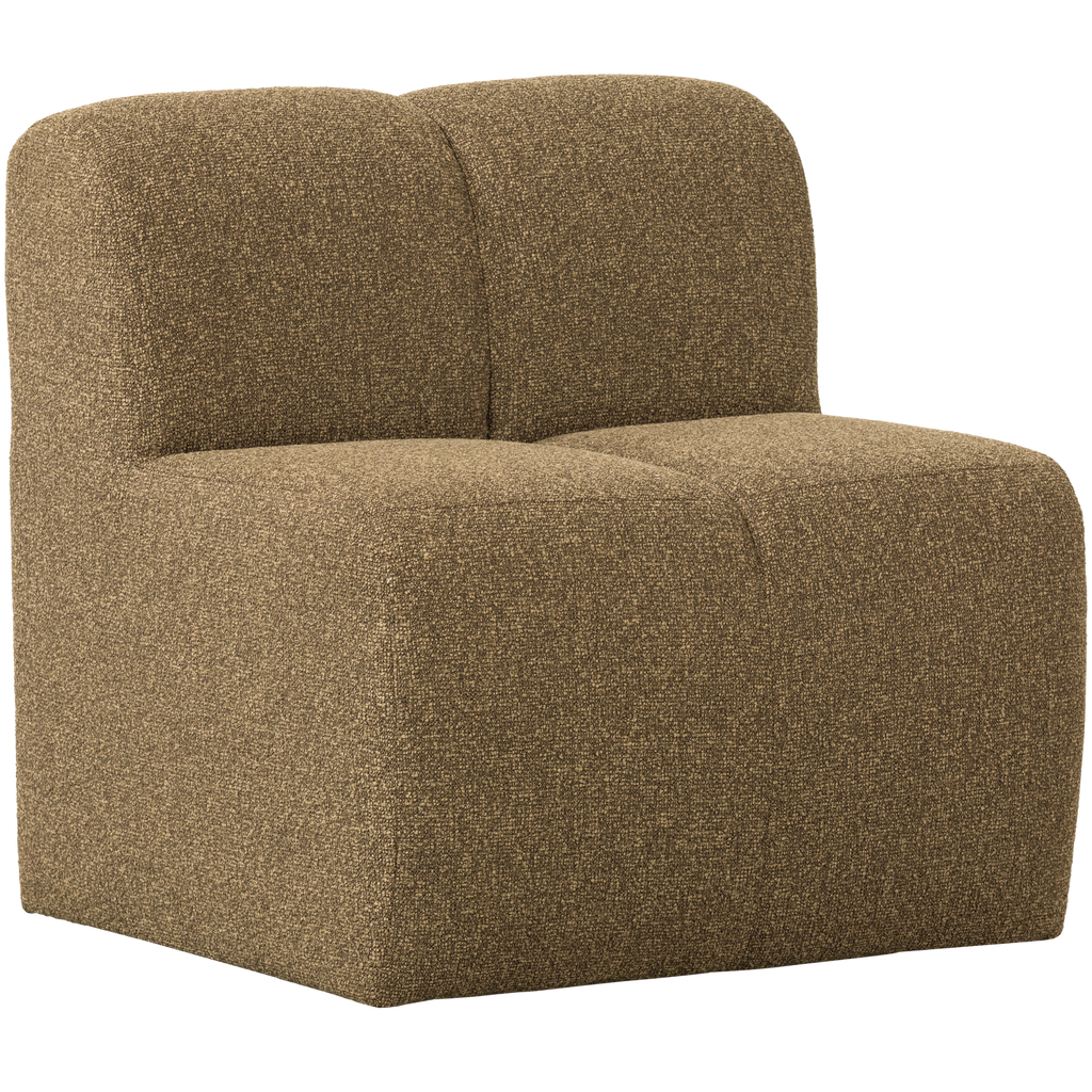 MOJO DINING BENCH 84CM BACKREST BOUCLE YELLOW/BROWN MELANGE