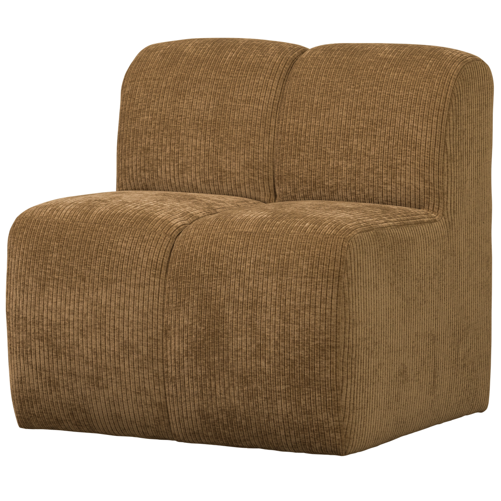 MOJO DINING BENCH 84CM WITH BACKREST RIB FABRIC HONEY YELLOW