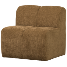 Charger l'image dans la galerie, MOJO DINING BENCH 84CM WITH BACKREST RIB FABRIC HONEY YELLOW