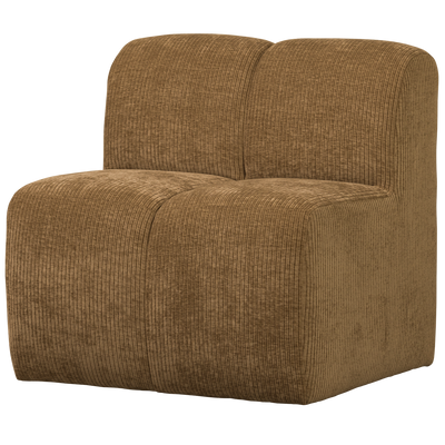 MOJO DINING BENCH 84CM WITH BACKREST RIB FABRIC HONEY YELLOW