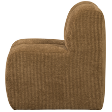 Charger l'image dans la galerie, MOJO DINING BENCH 84CM WITH BACKREST RIB FABRIC HONEY YELLOW