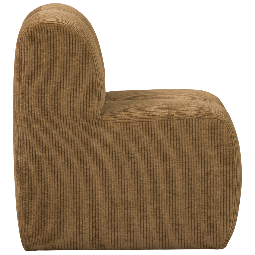 MOJO DINING BENCH 84CM WITH BACKREST RIB FABRIC HONEY YELLOW