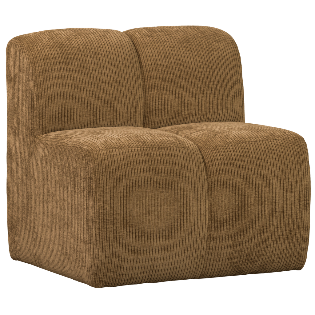 MOJO DINING BENCH 84CM WITH BACKREST RIB FABRIC HONEY YELLOW