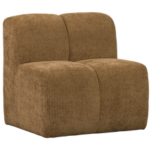Charger l'image dans la galerie, MOJO DINING BENCH 84CM WITH BACKREST RIB FABRIC HONEY YELLOW