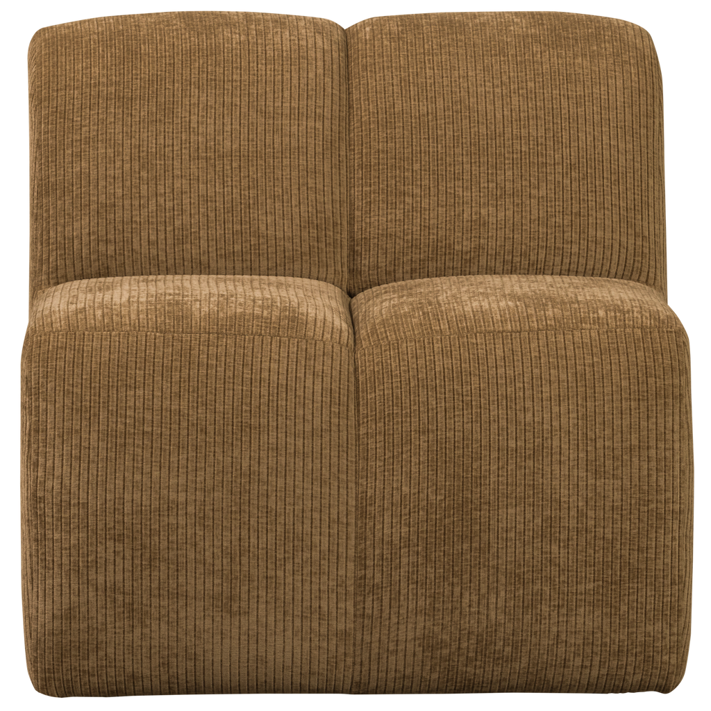 MOJO DINING BENCH 84CM WITH BACKREST RIB FABRIC HONEY YELLOW