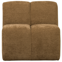 Charger l'image dans la galerie, MOJO DINING BENCH 84CM WITH BACKREST RIB FABRIC HONEY YELLOW