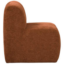 Laden Sie das Bild in den Galerie-Viewer, MOJO DINING BENCH 84CM WITH BACKREST RIB FABRIC RUST BROWN